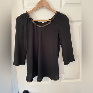 Rachel Roy fold over back, chain detail blouse